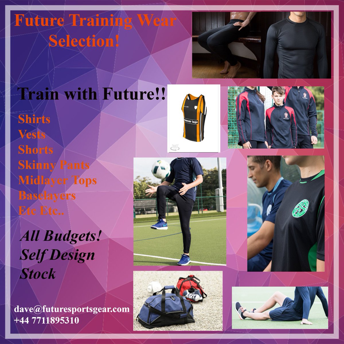 FutureSportsUK's tweet image. Future Training Wear! #wehaveitcovered All budgets supplied-Stock(inc logo) or self design! As usual quality + service! #lookgoodtraingood