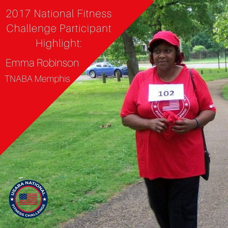 USABA's tweet photo. Emma Robinson of TNABA Memphis is taking steps to a healthier life with the USABA @AnthemFDN #NFChallenge2017: https://t.co/fVxQ5frqhB https://t.co/Mt0zXMxRG7