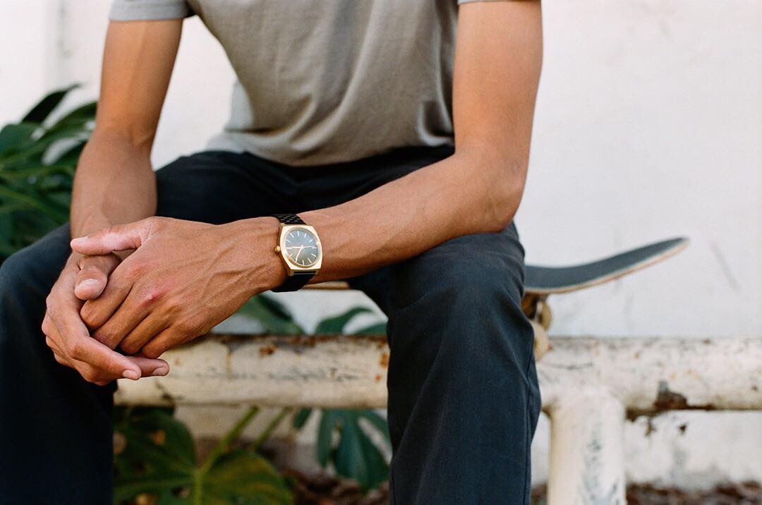 nixon black time teller