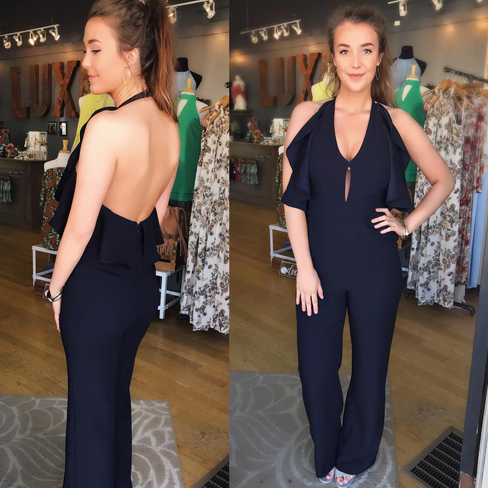 Luxe_Chatt's tweet photo. This navy jumpsuit is just FABULOUS! Only $54.99 and perfect to WOW! #shopluxeboutiques #shoplocal #luxechatt #luxecooke #luxeboutique https://t.co/3F2CQFJL3I
