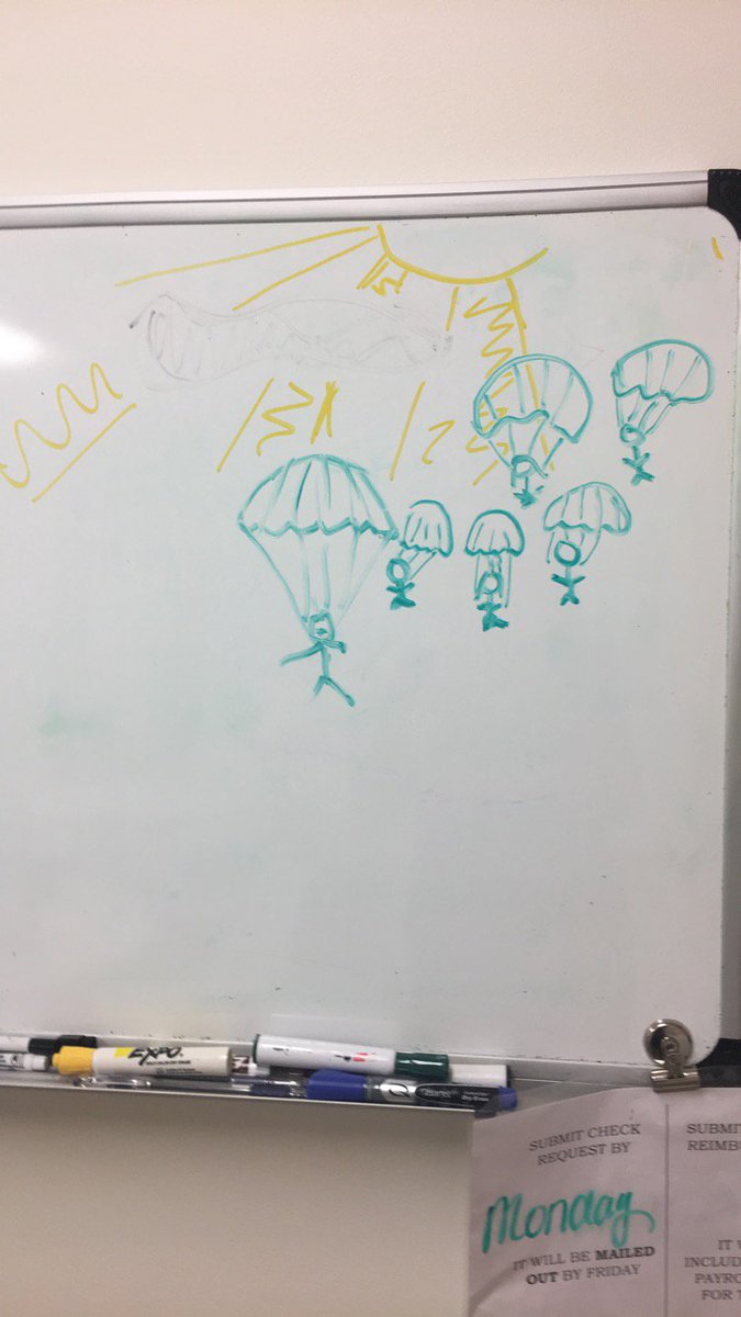 rewein20's tweet photo. Small green people are "paratroopers" not "parachuters" @lessonsfromdave https://t.co/RKtVEx5CIc