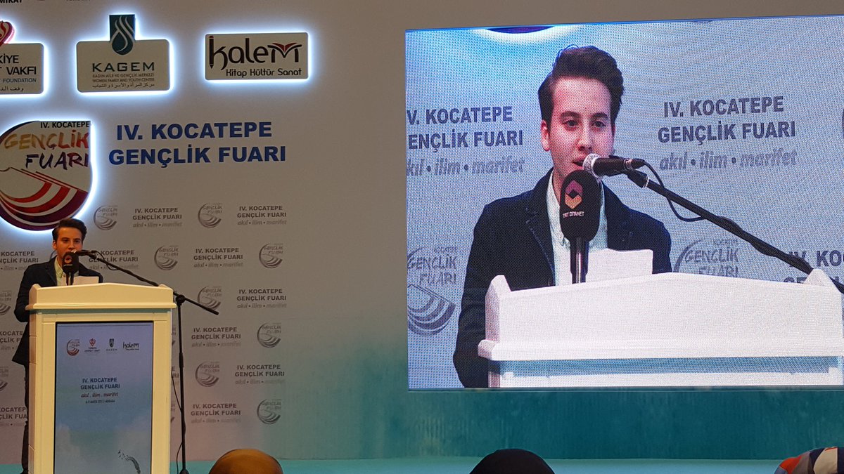 Fuarın en genç katılımcısı İbrahim Enes Duruay'dan 4 günlük fuar izlenimlerini dinliyoruz.
#1izbırak <a href="/genclikfuar/">TDV Devr-i Âlem Gençlik Fuarı</a>