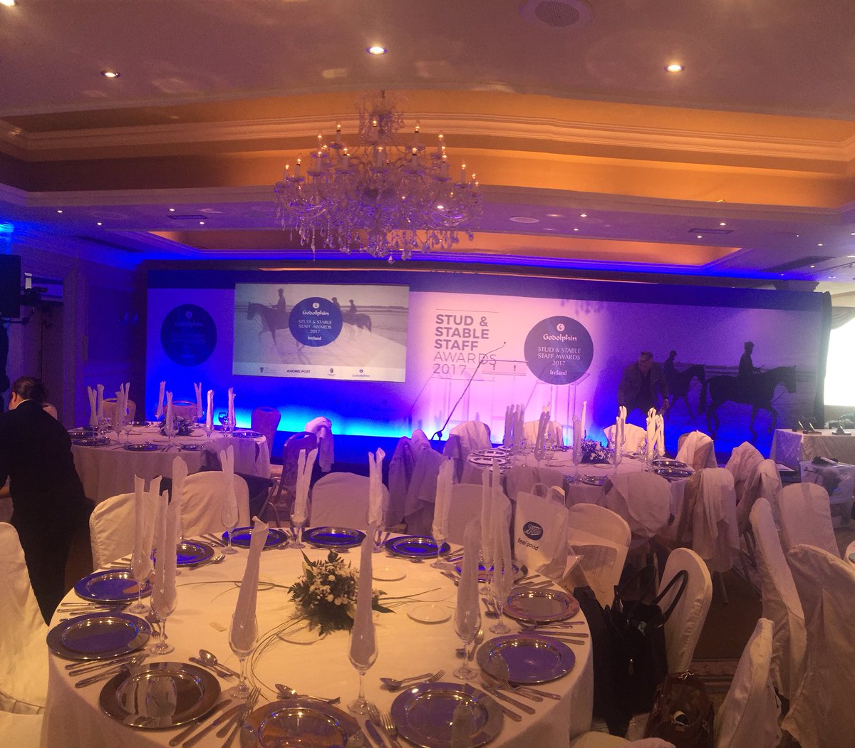 Nearly ready to get the show on the road. My favourite night of the year! <a href="/godolphin/">Godolphin</a> #StudAndStableStaffAwards. Good luck to all finalists
