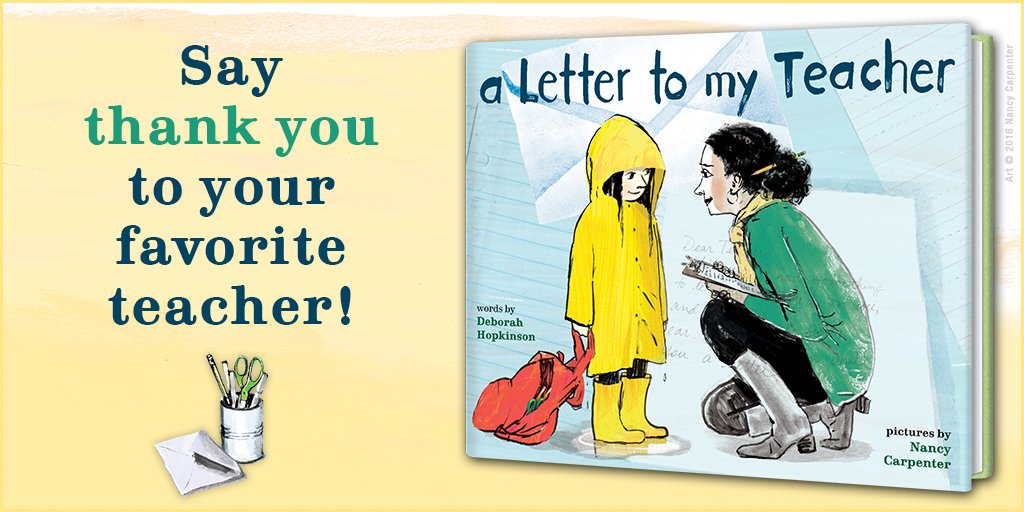 Spread the love on #TeacherAppreciationDay. Retweet for your chance to win 1 of 5 copies of A Letter to My Teacher. <a href="/RHCBEducators/">Random House Children's Books Teachers & Librarian</a>