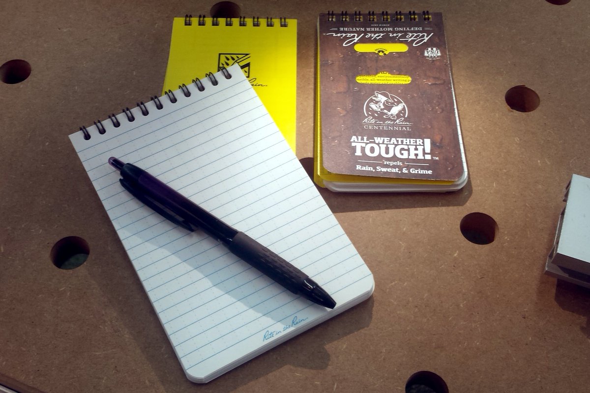 AWMeyerCo's tweet photo. A tough notebook for your work projects, will survive rain, snow even stains. #riteintherain #fieldbook #spiralnotebook #allweather #awmeyer https://t.co/KzQkvX21DX