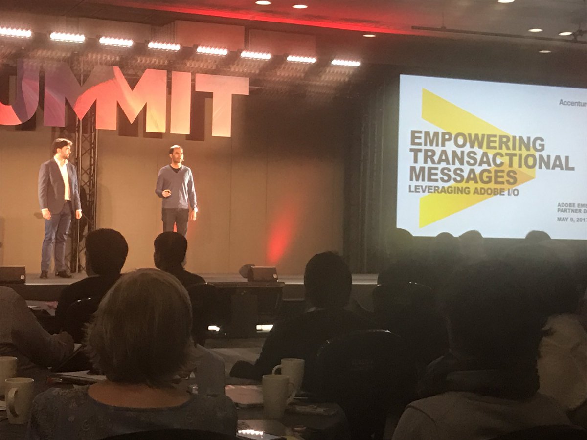 Burnster1's tweet photo. @AccentureSocial presenting on stage #adobesummit #adobepartner https://t.co/3gqAdAOIKY