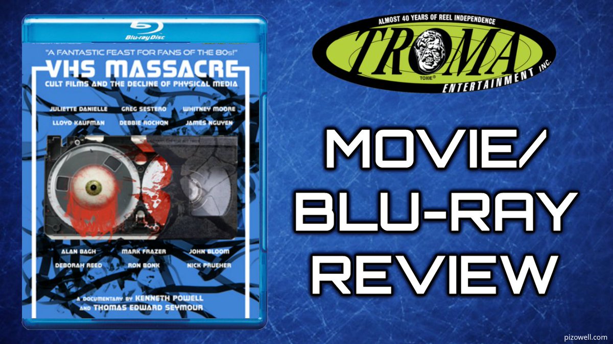 pizowell's tweet photo. ***NEW VIDEO***

Check out my review of the documentary &amp; the new Troma Blu-ray release for 2016's VHS MASSACRE. https://t.co/aNspuv8gE0 https://t.co/F3SYlgBgCM