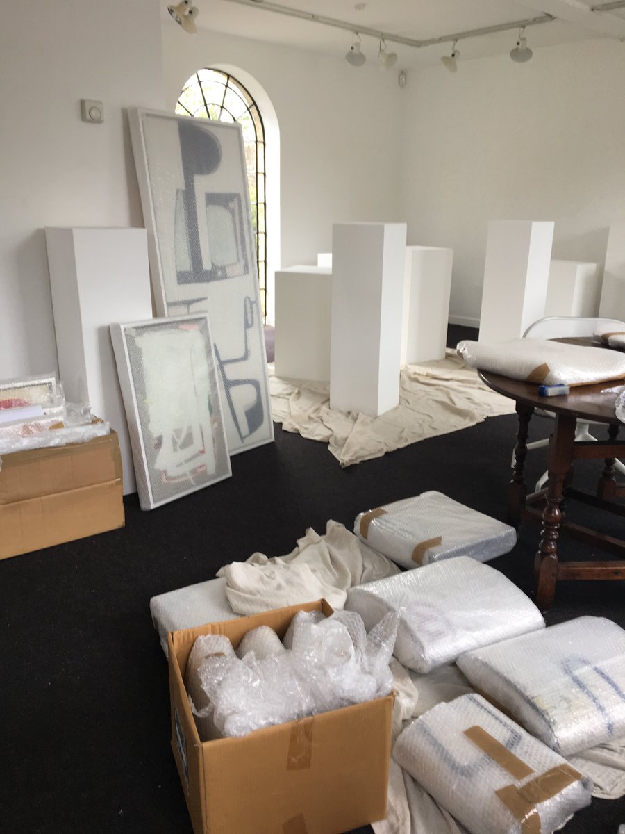#cornishart #stivesceramics  arrived safe and speedy @HenriettaDubrey looking forward to hanging for Sunday opening strovergallery.co.uk/exhibitions/sa…
