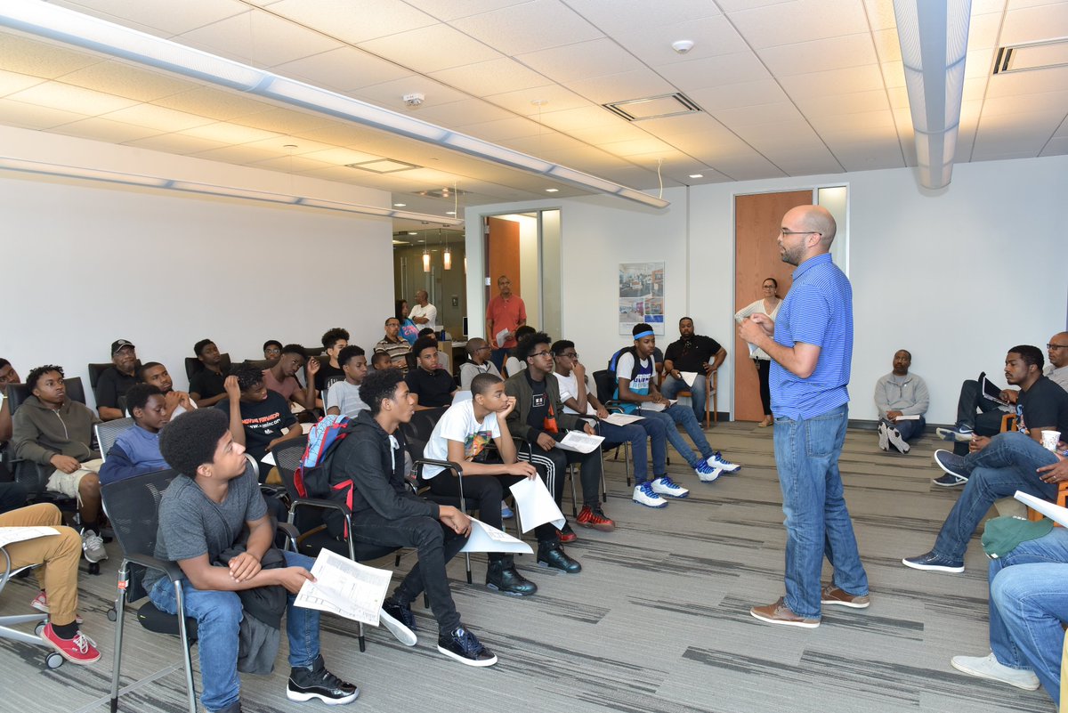 CorenicCG's tweet photo. In April, Brunson Cooper & #Corenic Team lead a business development conversation w/ boys from the Community Youth Advance Program @m2minc. https://t.co/QWJ3aeBz1M