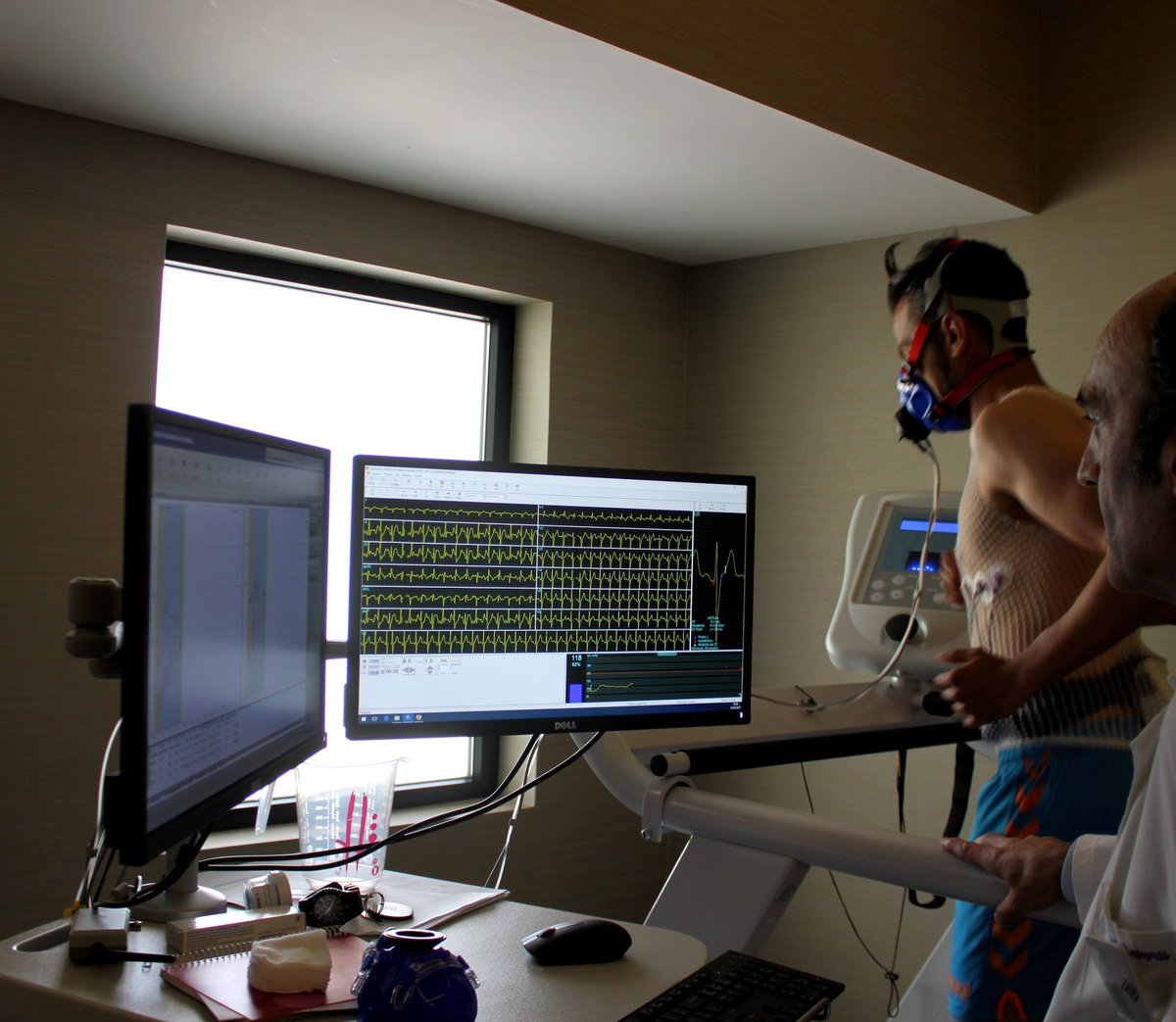 👍💪😎 No os perdáis a nuestro entrenador <a href="/rubibarrerafdz/">Rubén de la Barrera</a> haciendo la prueba de esfuerzo en Fisioclínicas <a href="/JpElorrieta/">Fisioclinicas</a>  #VamosCultu !!