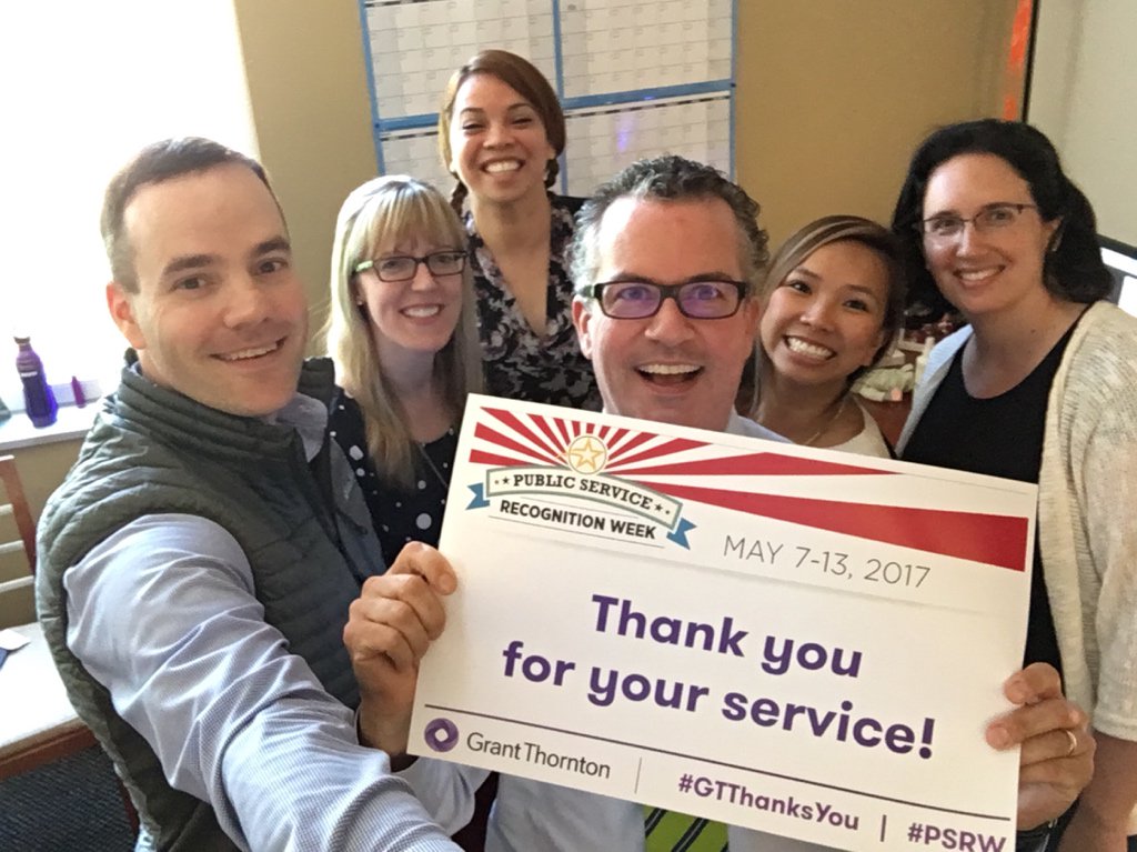 hughesad12's tweet photo. Thanks from @GTPublicSector Strat&amp;Comm team 2 public servants for your hard work &amp; dedication to making gov’t work better #PSRW #GTThanksYou https://t.co/kUZ782NjTO