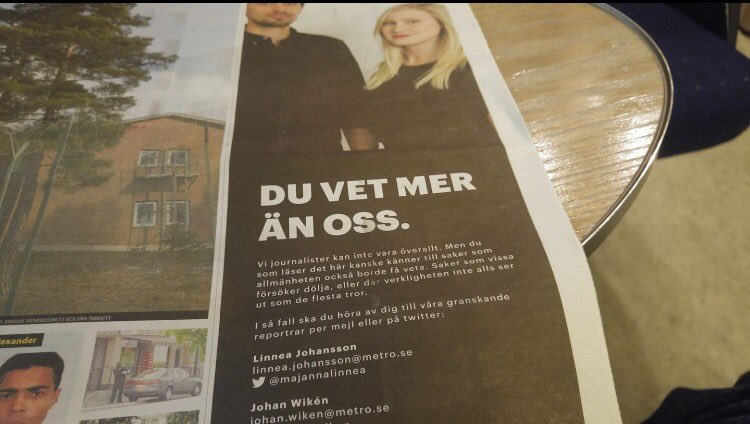 Ja Metro, det gör oss. Till exempel att det heter "du vet mer än vi".