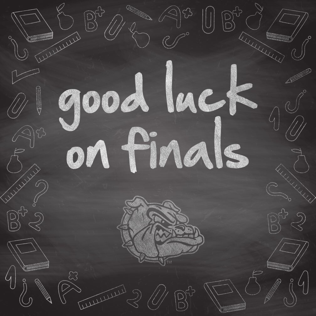ZagRewards's tweet photo. Good luck on all your finals Zags! 📚📝 https://t.co/7JOiDZBi1x