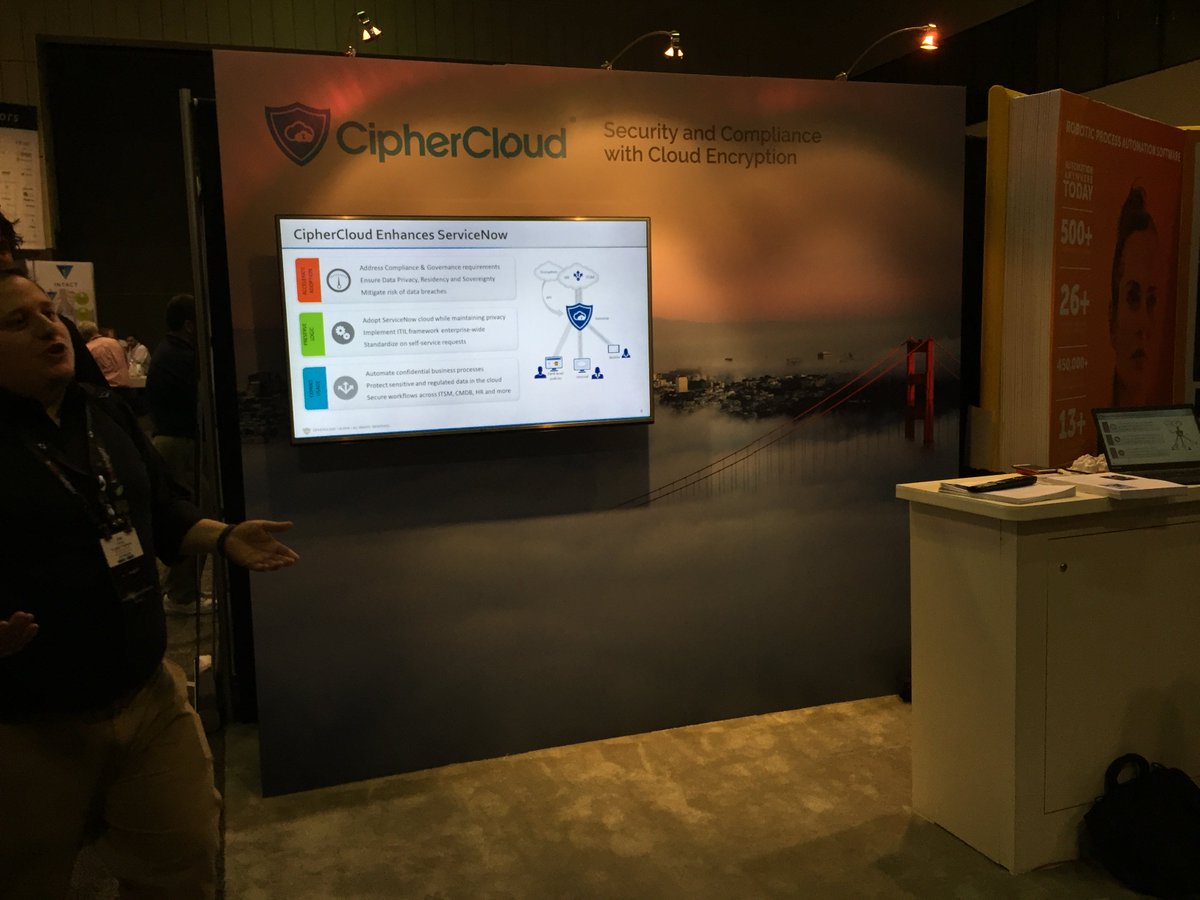 ciphercloud's tweet image. If you are at #Know17, stop by the #CipherCloud booth now &amp;amp; learn about our @servicenow solution! We are in Booth 809! #Orlando #Knowledge