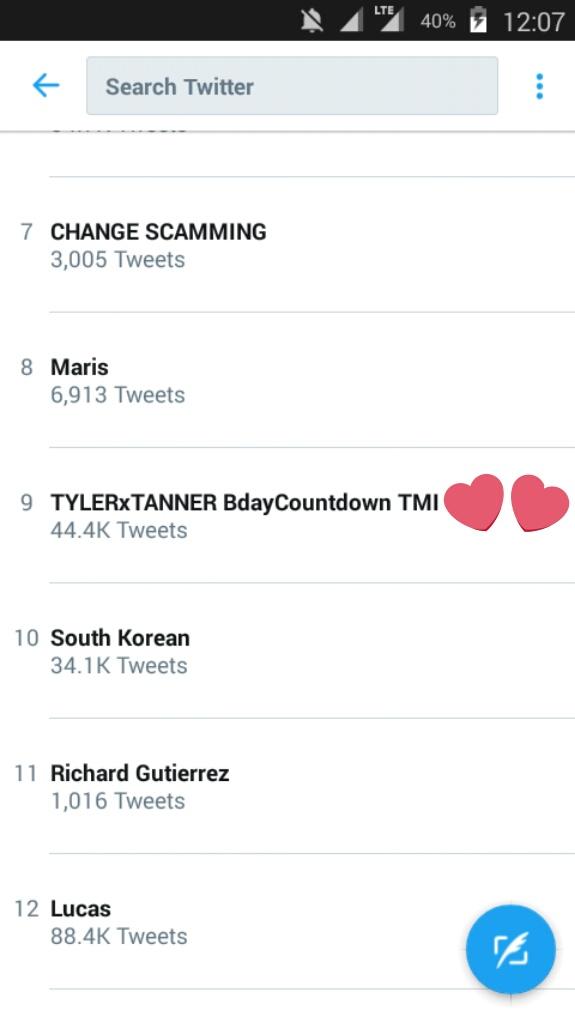 TannersBabiess's tweet photo. Top nine na oh! Love you @mata_tanner @TheReal_mataty ;))

TYLERxTANNER BdayCountdown TMI https://t.co/P6baZFfRpw
