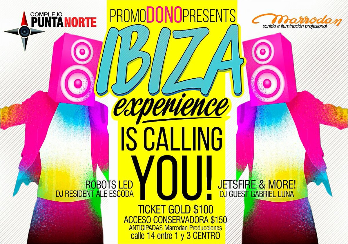 IBIZA EXPERIENCE IS CALLING YOU #IBIZAEXPERIENCE 1stSeason!
Can you feel the Ibiza vibes already? 

VIERNES 19 DE MAYO COMPLEJO PUNTA NORTE