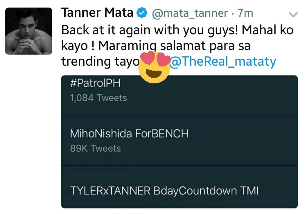 mata_tytan's tweet photo. Recognition and appreciation. Maraming salamat, Tanner!

TYLERxTANNER BdayCountdown TMI https://t.co/1qBqbHvPlK
