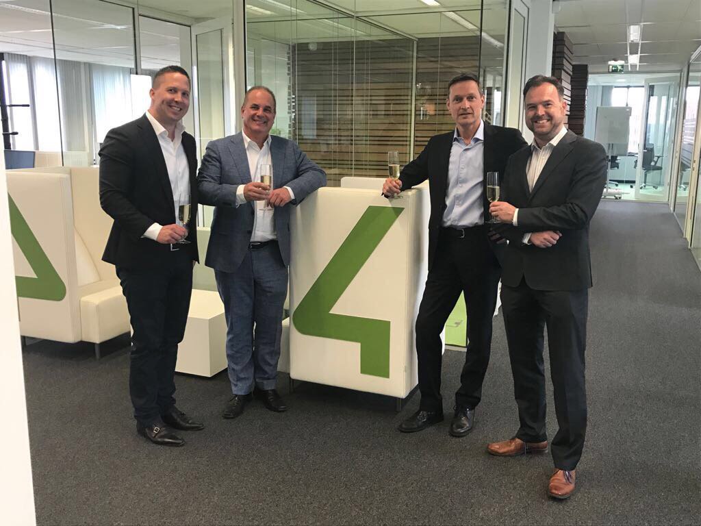OLNetherlands's tweet image. Van links naar rechts: Joris van Leeuwen, Ronald Helmerhorst, Erik Geels en John Tubbing #Unit4 #OL #BusinessProcessAutomationSoftware
