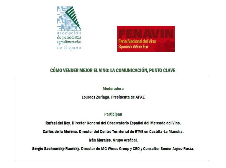 'Cómo vender mejor el #vino'.Mañana participo con @APAE_informa en interesante panel expertos. 15hAula5 @Fenavin_Oficial #marketing