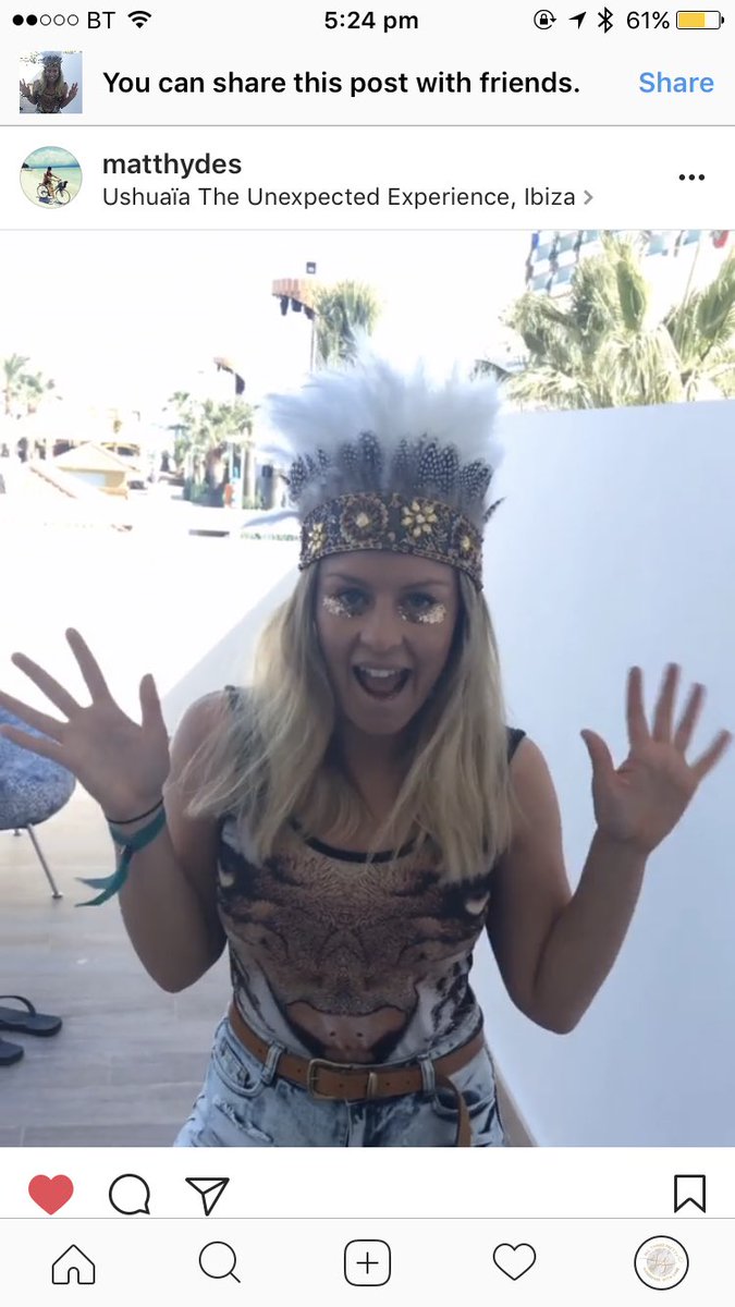 love__steph__'s tweet photo. ✨The AMAZING Sarah wearing one of our feather headdress's!! Hope you have a fab time at @thezooproject opening tonight ✨ #zooproject #ibiza https://t.co/6Tdv0btg7P