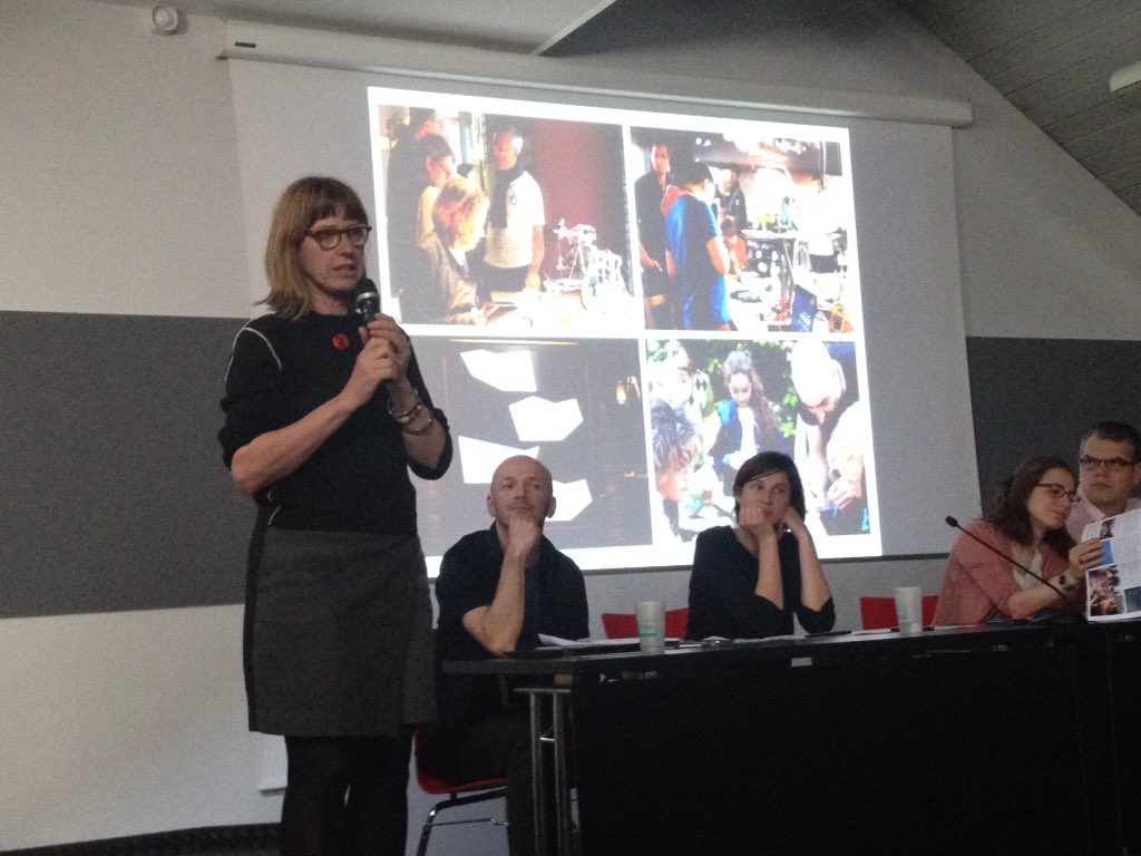 sebdufaclab's tweet photo. #dufacilitateur @assoPiNG #fablab témoignage de Catherine Blondeau directrice @LeGrandT sur notre partenariat lors du festival Tous Terriens https://t.co/Sbk6L3Drub