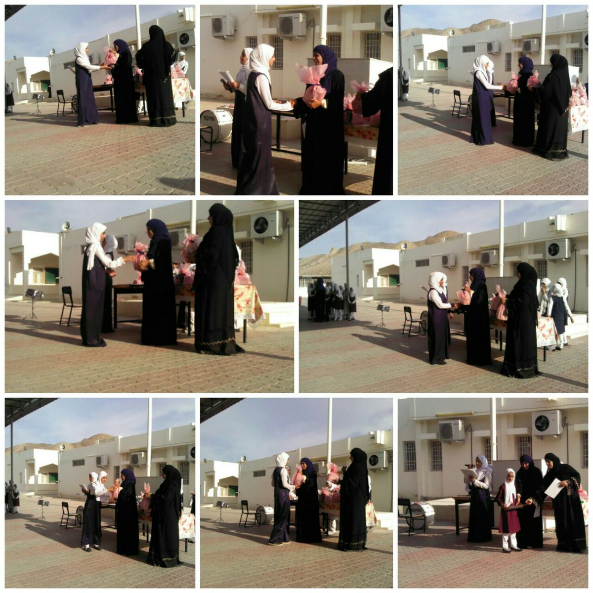 تكريم طالبات جلسة الإدارة الطلابية من قبل إدارة المدرسة وأخصائية الأنشطة المدرسية ..