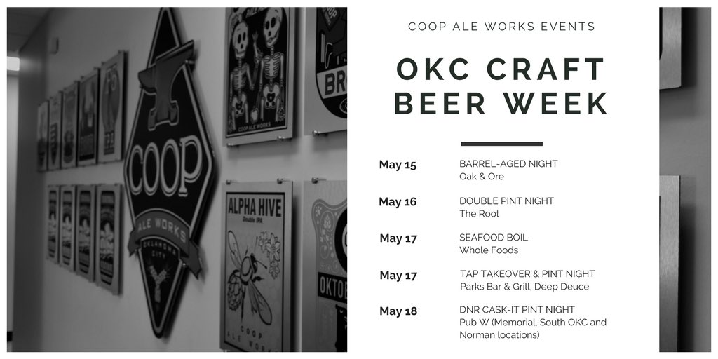 COOPAleWorks (@coopaleworks) on Twitter photo It's almost time for <a href="/OKCcbw/">OKC Craft Beer Week</a>! We're kicking off the weekend at <a href="/_OCBF/">OK Craft Beer Fest</a> and then celebrating all week long! 🎉 #okcbeer It's almost time for <a href="/OKCcbw/">OKC Craft Beer Week</a>! We're kicking off the weekend at <a href="/_OCBF/">OK Craft Beer Fest</a> and then celebrating all week long! 🎉 #okcbeer