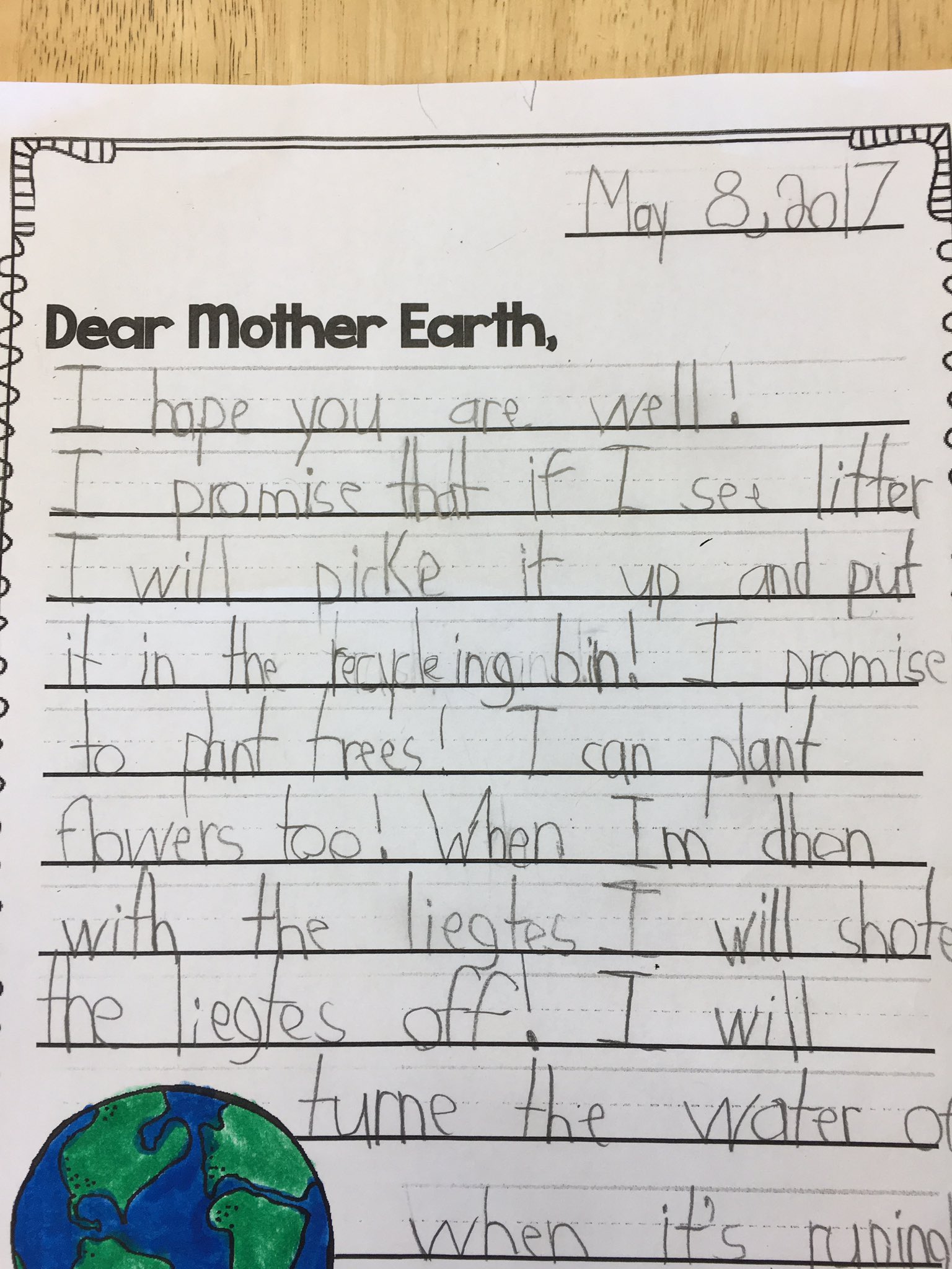 Essay on mother earth for class 2 image