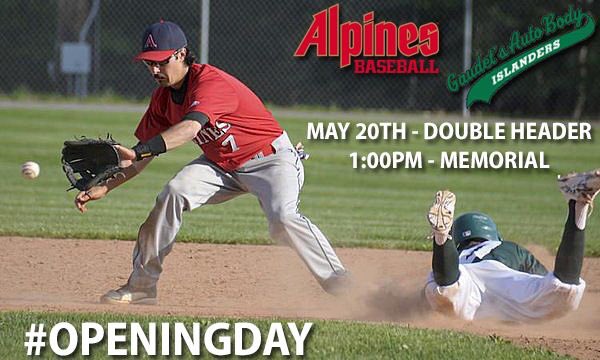 SJAlpines's tweet photo. #OpeningDay Double Dip - May 20th - 1:00PM Memorial Feild

The Alpines kick off the 2017 Campaign, welcoming the @ChtownIslanders https://t.co/msr0dZ5pV4