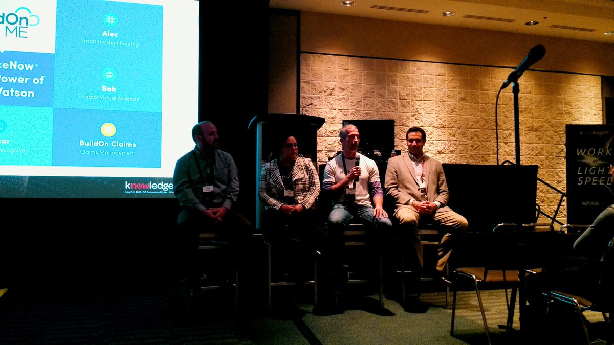 BuildOnMe's tweet image. Come by booth 439, meet our VP of AI, Mike Peter, fresh off his panel on IBM Watson + the future of ITSM. Win an AI Roadmap Workshop #Know17