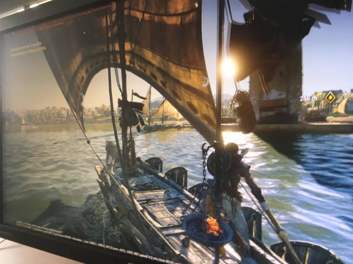 VGFGamers's tweet photo. Leaked screenshot from the upcoming Assassin's Creed Origins. The game is reportedly a prequel, set in Egypt, and releases this Fall. https://t.co/ILdbcLkQbZ