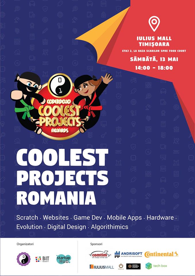 techboxro's tweet image. Sambata aceasta vom transmite LIVE pe Facebook de la Coolest Projects Romania!
#CoderDojoRomania #CoderDojo #tech #design #website
