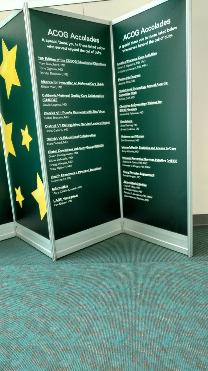 #ACOG2017ACM.  Accolades to #District VII: Distinguished Leaders, Education collaborative, and Young Fellow Advisory Council