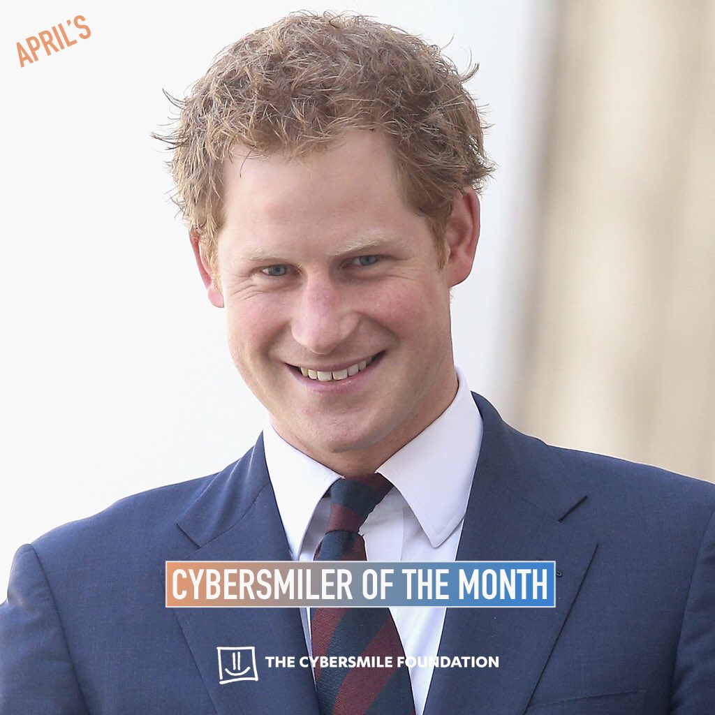 QueenRodqz's tweet photo. NEWS - Prince Harry is announced the winner of April's Cybersmiler of the Month... https://t.co/klvPHwr68U by #CybersmileHQ via @c0nvey https://t.co/NeEQcBJspB