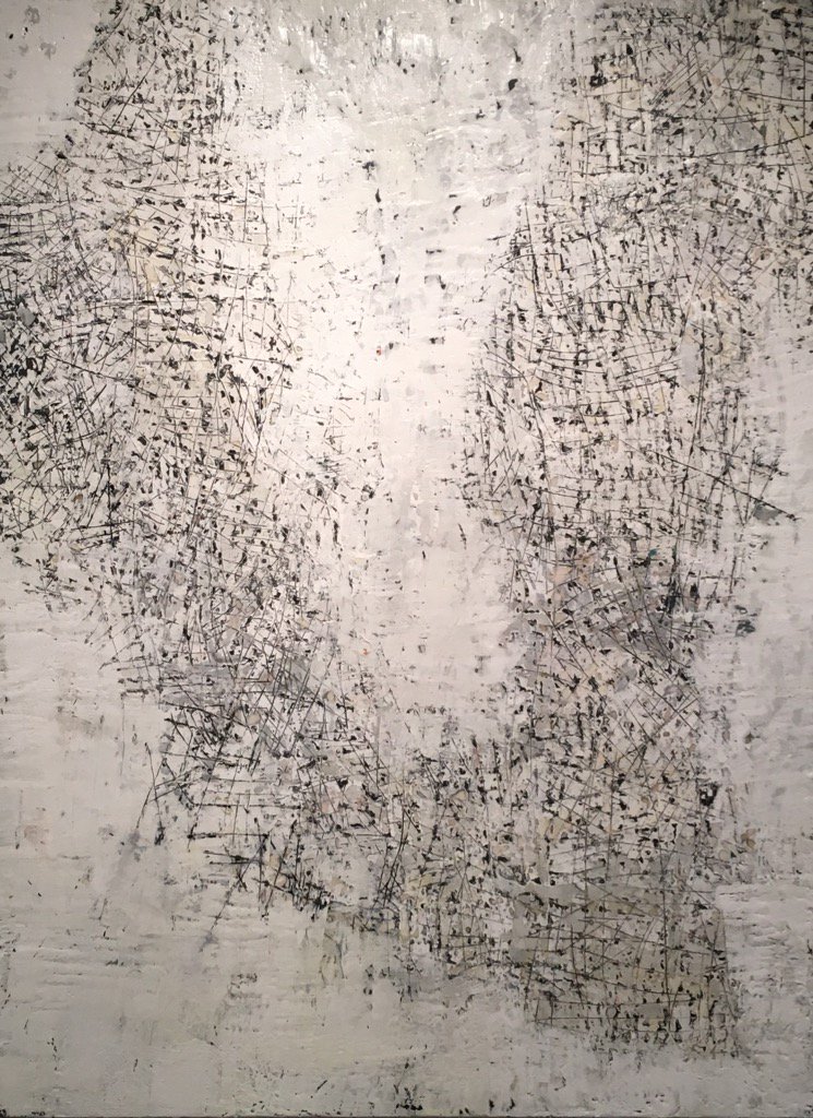 AnastessiaB's tweet photo. My new #painting "Twin Cities" at #PropellerGallery #Torontoart #Canadianart #encaustic #wax #contemporaryart https://t.co/f7LZpJCASF