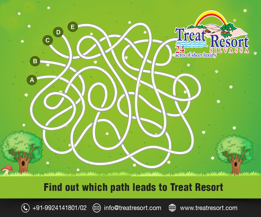 ExperienceTreat's tweet photo. #TreatResort #FunGame #FindthePath #MondayMaze. let us know the answer in the comments section. https://t.co/bB4n83MGMT