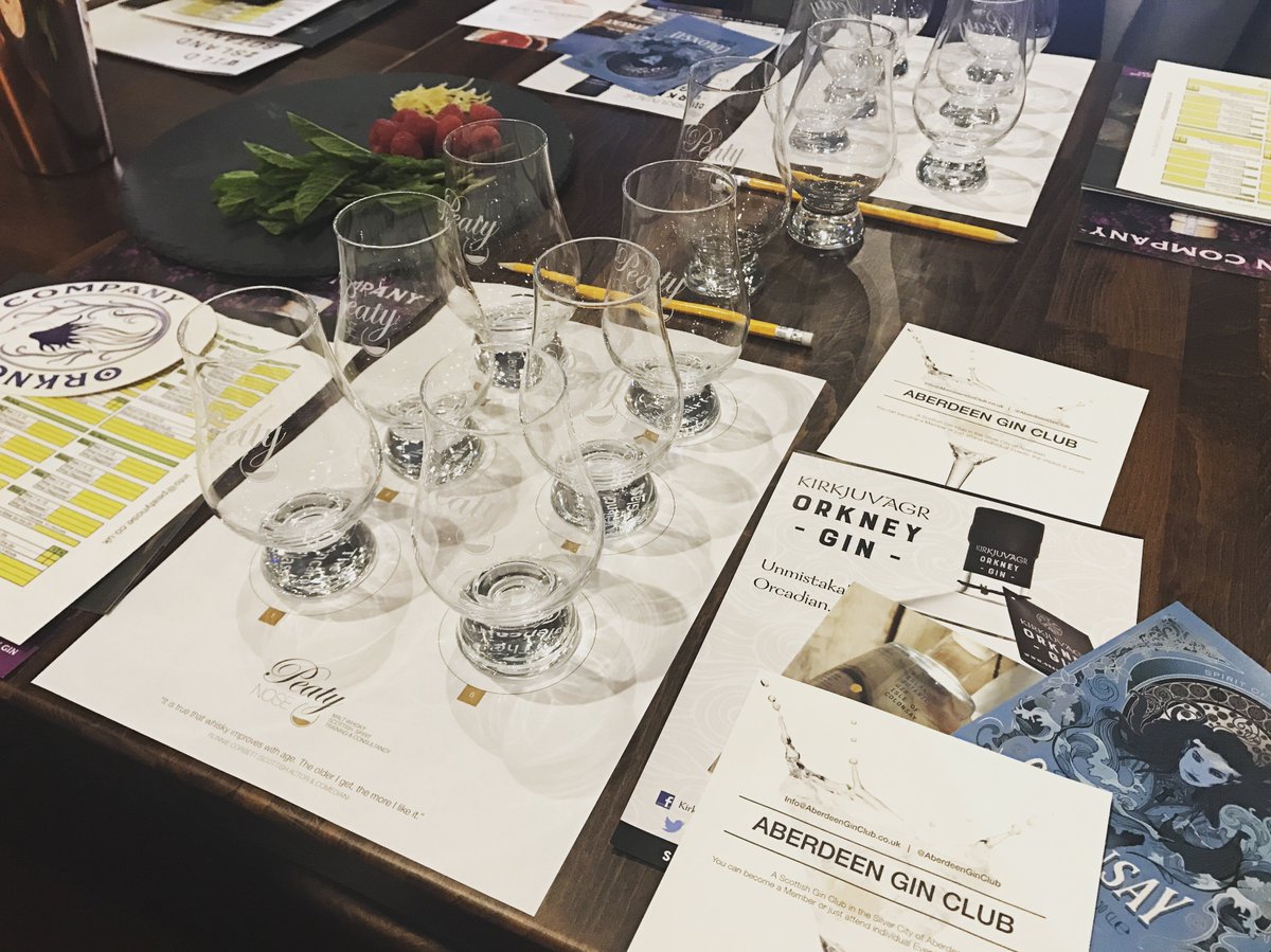 Hosting the first tasting for <a href="/AberdeenGin/">Gin Joint</a>  🎉 #aberdeenginclub