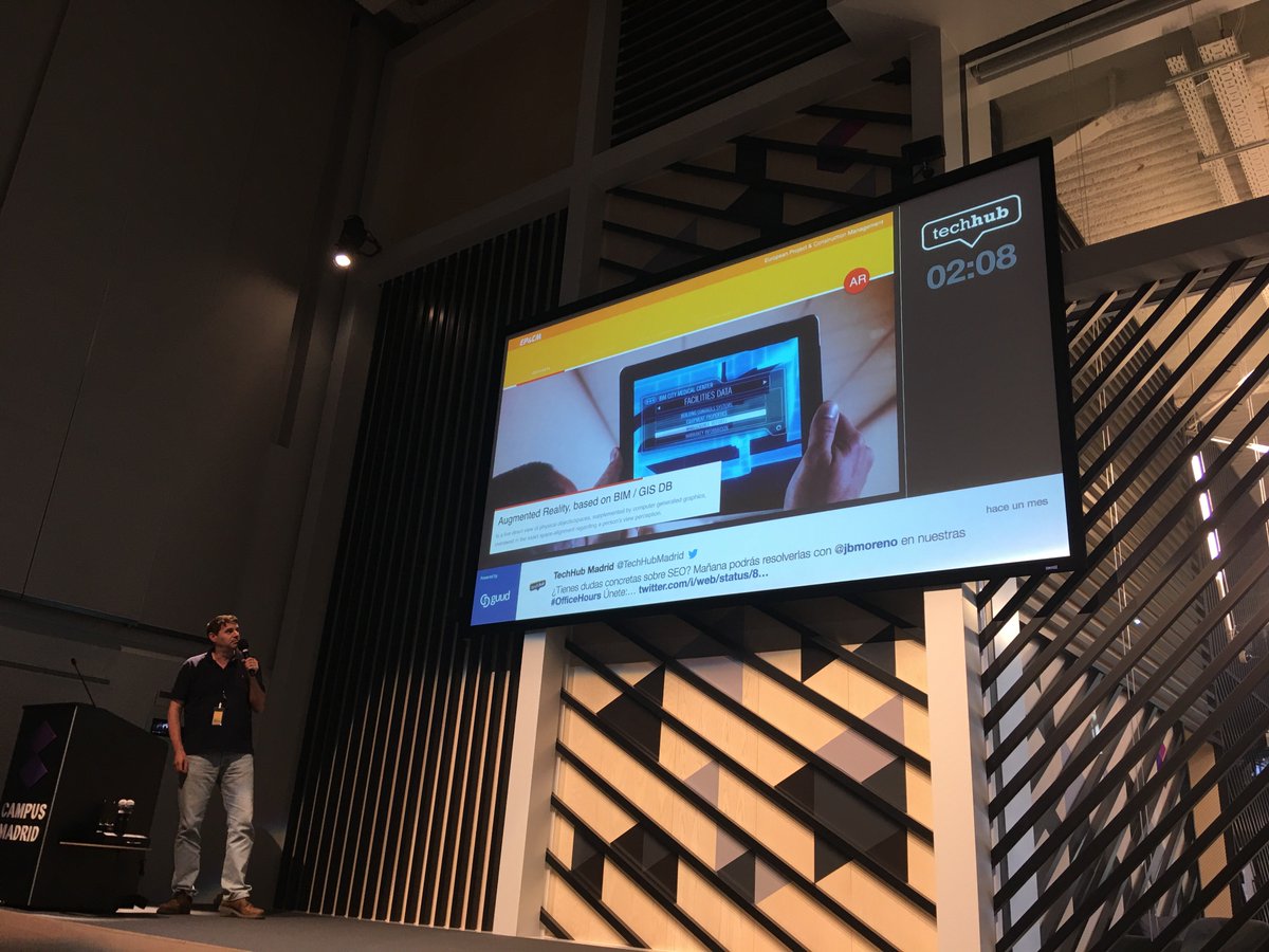 TechHubMadrid's tweet photo. @ep_cm first augmented reality developers coding on project tango under BIM standards #techhubtuesday @TechHubMadrid @CampusMadrid https://t.co/AWdQqBmmLp