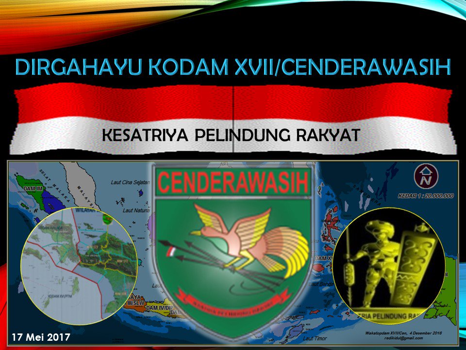 Puspen_TNI's tweet photo. Dirgahayu Kodam Cendrawasih  @Kodam17Cen https://t.co/MnEButRNd8