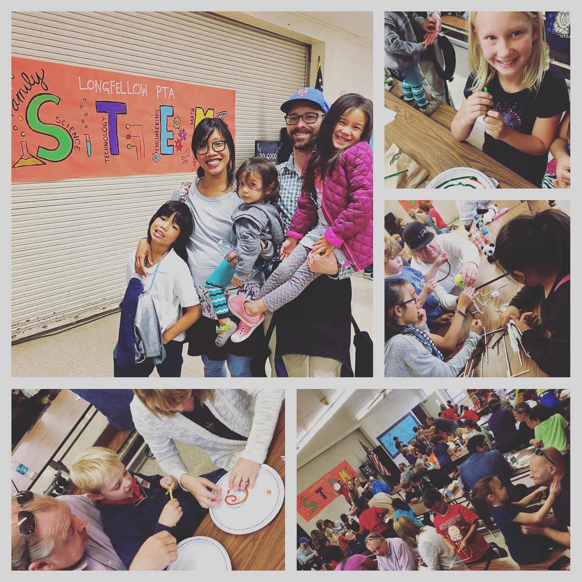 LBLongfellowPTA's tweet photo. Longfellow PTA Family Science Night. Kids & Parents exploring and learning together! #PTA4Kids #doinggoodthingsforkids https://t.co/GF4J759s2m