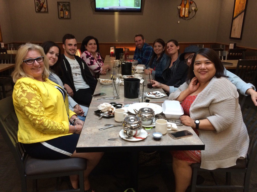 TD6620's tweet photo. @TD6620 out for dinner together for #eaw #htww1 #wemaketd @BrianGervais_TD @SHong_TD @filsilva58 @BPhanthavong https://t.co/9dAOZu3xHW