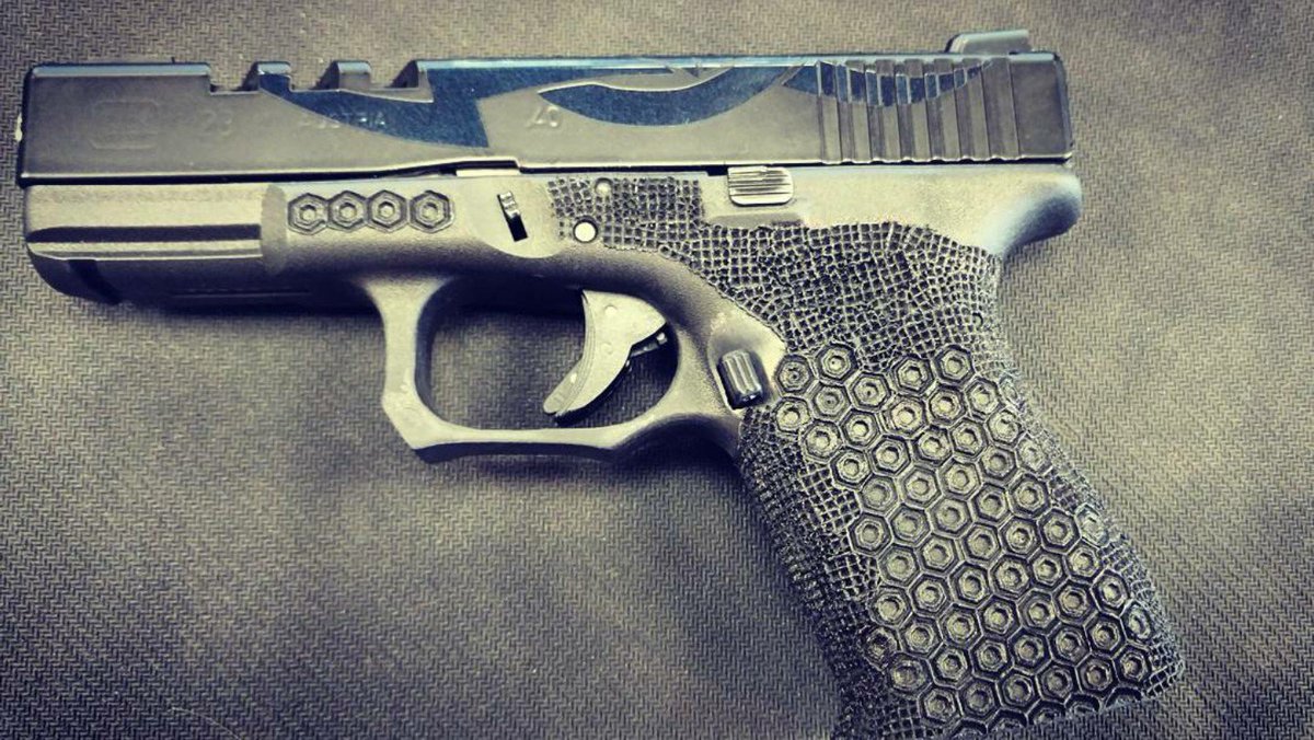PREMA_ARMS's tweet photo. Another one to add to the collection. #PremaArms #CustomStippling #GunMod #MachinedSlide #Glock https://t.co/k6vfx60xJJ