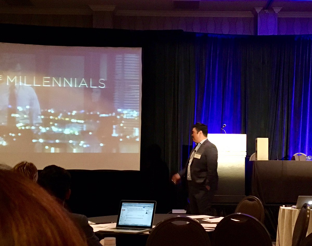 meet2e's tweet photo. Our very own @2eBrandon takes the stage to talk about engaging the ever-elusive millennial #healthcare audience. #MedDevMktg #medicaldevice https://t.co/hgybbe0z2D