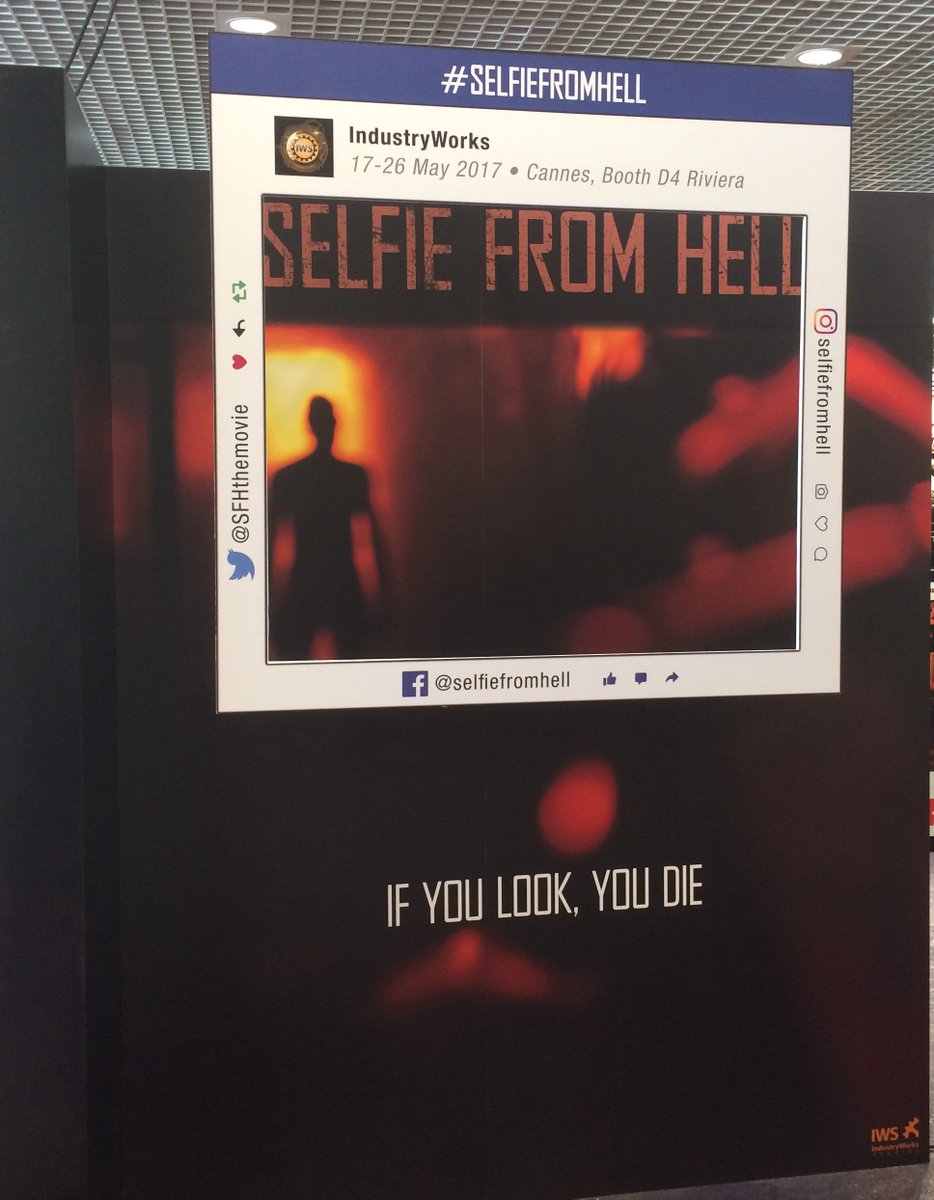 SFHthemovie's tweet photo. Everyone beware! @IWPictures is in Cannes @ Booth D4 Riviera. Stop by if you dare and share your scariest selfie.#selfiefromhell #cannes2017 https://t.co/QSt9tDPqna