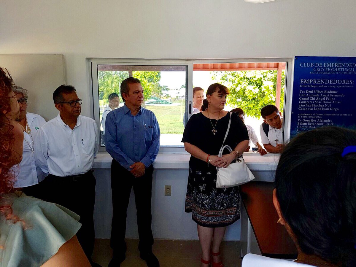 #EquipoSEyC asistimos a la inauguración del Centro Emprendedor CECyTE Plantel Chetumal para impulsar la cultura emprendedora entre jóvenes.
