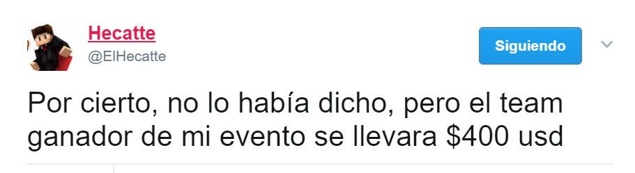elyost_'s tweet image. Si gano el @UHCHei le dare un dolar a cualquiera que de RT. 

TOTAL, EL PREMIO SON 400. 😉🏆