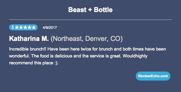 ReviewEchoApp's tweet photo. @beastandbottle Check out this great review! https://t.co/0OkSMGAriq
