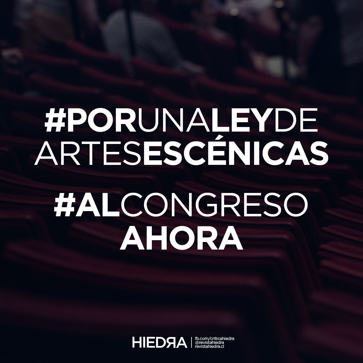 RevistaHiedra's tweet photo. Nos sumamos a @sidarte_chile y decimos fuerte y claro: #PorUnaLeydeArtesEscenicas #AlCongresoAhora https://t.co/RkPxqvq2Qe