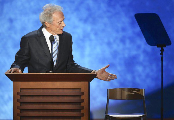 thelukaskaiser's tweet photo. Remember Clint Eastwood's TED Talk about furniture design? https://t.co/RV1VTrp1Pd