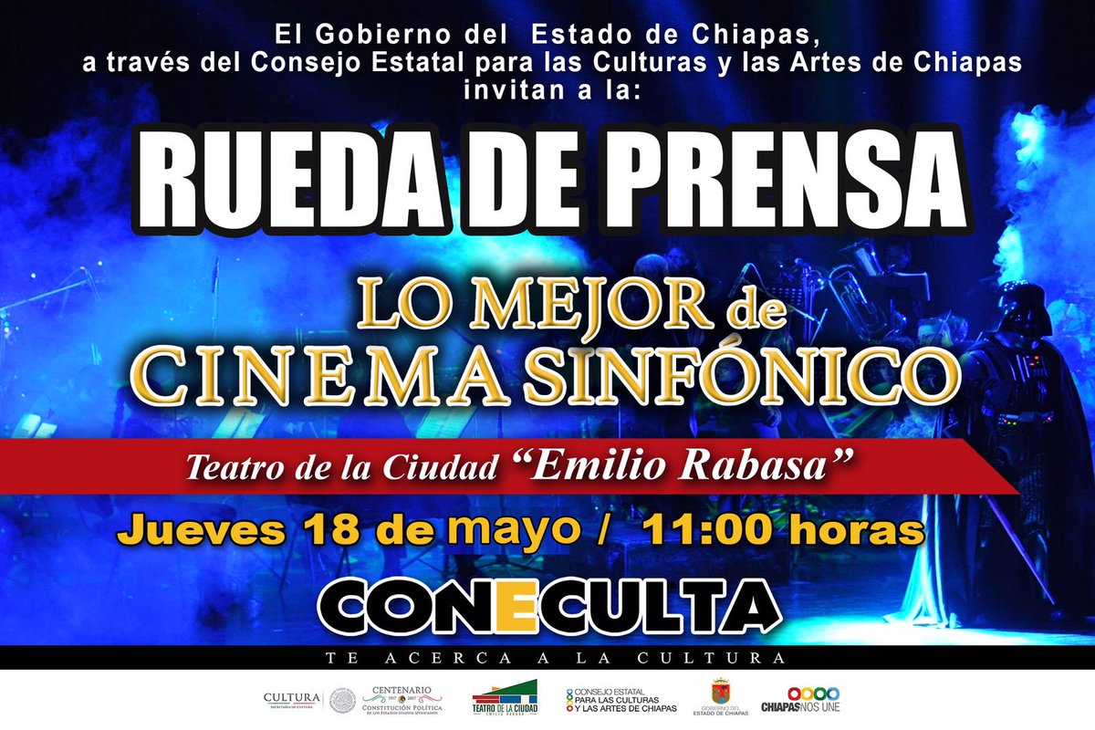 Este jueves anunciamos el regreso de Cinema Sinfónico. Será de antología. No te lo pierdas. Habrá 4 únicas funciones en <a href="/TeatrodlaCiudad/">Teatro Emilio Rabasa</a>